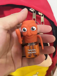 Stick Man ปุ่มพวงกุญแจ Office Decompression ของเล่นตลกบทคัดย่อ Tricky Prop ของขวัญเพื่อนที่ดีที่สุด