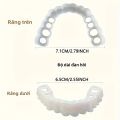 Bộ Răng Giả Trắng Unisex Với Đầy Đủ Phụ Kiện, Độ Ôm Vừa Vặn Thoải Mái, Gồm 1 Hàm Trên + 1 Hàm Dưới, Sản Phẩm Chăm Sóc Răng Miệng.. 