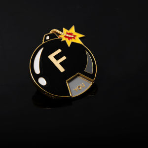 Interactive F Bomb Spinning Enamel Pins Rotatable Metal Badge Brooch for Women Men Lapel Pin Jewelry Gift