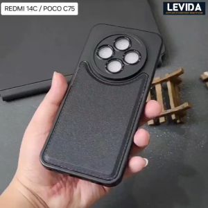 Luxury Case Leather Pro Kamera Black Poco M5 Poco M5S Poco C65 Poco C75