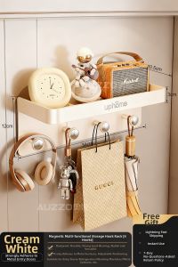 Auzzo | Magnetic Self-adhesive Hooks For Clothes Keys Bags