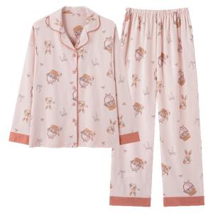 Áo ngủ MiiOW bà bầu làm bằng vải cotton nguyên chất dáng rộng tay dài quần dài
