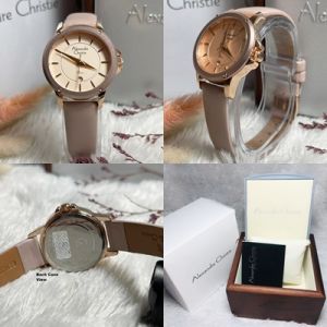 Jam Tangan Wanita Alexandre Christie AC 2A17 AC2A17 Original Garansi Resmi 1 Tahun - Tali Kulit