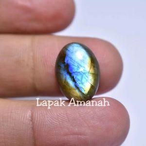 Batu Akik Natural Labradorite Ber Klep Asli Original Kristal