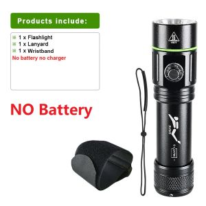 8600000LM Đèn Pin LED Siêu Sáng IPX8 Chống Nước 100M Đèn Lồng Dưới Nước Đèn Pin Sạc Cho Câu Cá Bằng Bình Dưỡng Khí