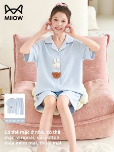 MiiOW | Đồ Ngủ Ba Mảnh Tay Ngắn Bông Cottton Dành Cho Bé Gái Dễ Thương