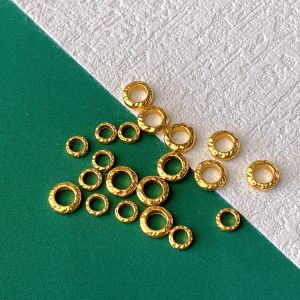 เครื่องประดับ DIY สร้อยข้อมือ ชิ้นส่วน แผ่นกันรอย แผ่นรอง ลวดลายหammers ชุบทอง 24K ชุบทอง 925 เงิน ชุบทอง