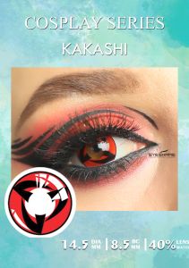 KAKASHI Contact Lens: Red Anime Halloween & Big Eyes Cosplay Makeup