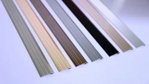 1714 Highly Rated Stone Plastic Floor Edging Strip Aluminum Alloy Doorway Edge Strip pvc Floor Threshold Trim High and Low Buckle Bevel Edge