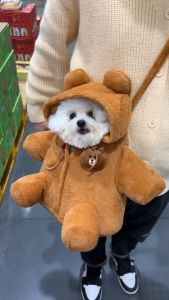 Cute Bee Bear Cat Pet Carrier Outing Bag Puppy Handbag Bag Dog Bag Backpack Outdoor Beg