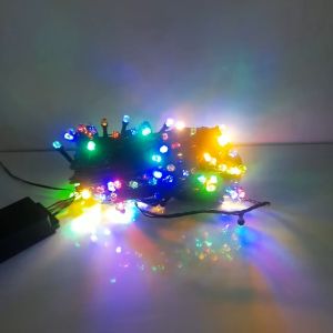 DÂY ĐÈN CHÓP LED LỤC GIÁC 50M NHIỀU MÀU SẮC NÚT CHỈNH (NÚT VẶN)