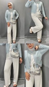 CARDIGAN CROP TOP NECI LENGAN PANJANG PREMIUM