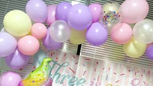 Two Sweet Birthday Decorations Ice Cream Birthday Party Decorations with Two Sweet Backdrop Ice Cream Balloons Garland Cake Toppers for 2nd Birthday Decorations for Girl