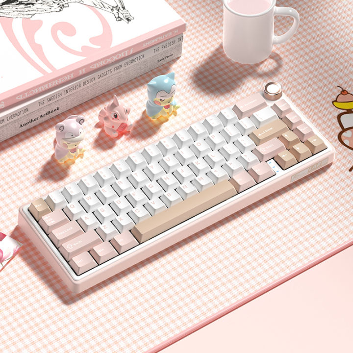 Rk r65 small mechanical keyboard girl good looking wireless bluetooth