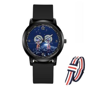 Sky Light Meet Peripheral White Bird Keel Card Oyster Mushroom Waterproof Watch Quartz Watch Stylish Students Watch Gift