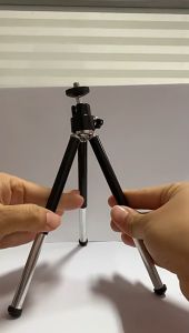 Logam Mini Tripod tambah Universal Phone Clip Bracket holder untuk HP handphone action kamera Gopro