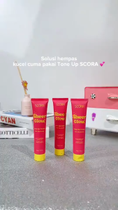 [PAKET 3PCS] SCORA Sheer Glow Tone Up Cream 30g - Mencerahkan Secara Natural