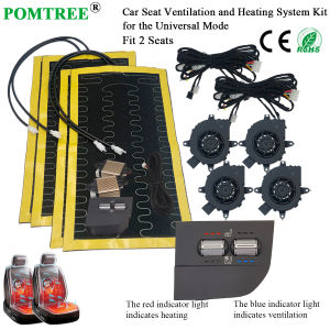 Built-in Car Seat Ventilation And Heating System Kit Fit 2 SeatsWith Fans & Dedicated Switch Suitable For BMW Series Rear Gear