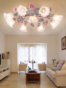 MEIYUAN | Rustic Iron Flower Ceiling Light
