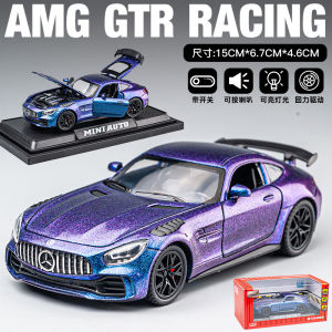 Mercedes-Benz AMG Green Devil GTR Alloy Car Model Toy for Boys Realistic Sports Car Simulation Childrens Gift Collectible