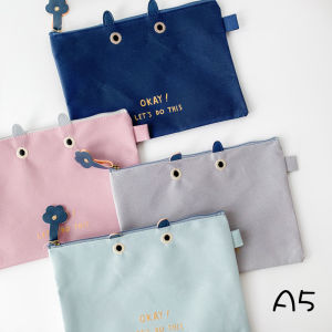 กระเป๋าใส่เอกสาร Oxford Cloth สำหรับใช้ในออฟฟิศและนักเรียน กระเป๋าใส่ของสำนักงานขนาด A5 ผ้าไนลอนป้องกันรอยยับได้ดี