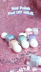 Nail Polish Peel Off Turquoise SR12 / Kutek Turkish / Kutek Halal / Hijau Sage / Non Alcohol