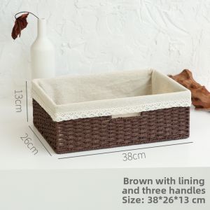 RUCHURUGU | Desktop Miscellaneous Items and Snacks Rattan Storage Basket