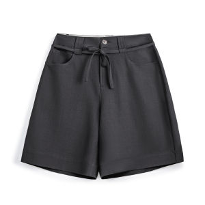 MADEN | Quần Short Bermuda A-line Thẳng Vintage Màu Xám