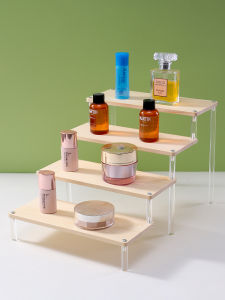 Acrylic Trapezoidal Display Stand Pop Mart Display Rack Hand-Made Blind Box Multi-Layer Step Model Storage Shelf