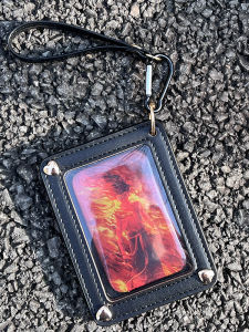 Yunki Square Barbecue Small Pendant Protective Case Thickened Laser Engraving Display Pouch Anime Cartoon Collectible Item