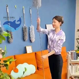 Paus Biru - Kemoceng Fleksibel 280cm | Bisa di Tekuk | Alat Pembersih Rumah | Kemoceng Bulu Microfiber | Kemoceng Panjang