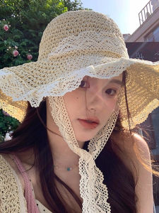 Mũ Rơm Đi Biển Mùa Hè 2025 Cho Nữ Mũ Rơm Rỗng Lớn Che Nắng Mũ Rơm Đi Chơi Ngoài Trời Mũ Rơm Vuông Thường Ngày Cho Thanh Thiếu Niên