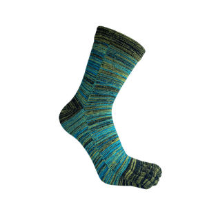 Man Five Finger Socks Short Pure Cotton Striped Soft Business Casual Dress Anti-Bacterial Breathable Warm Happy Funny Toe Socks