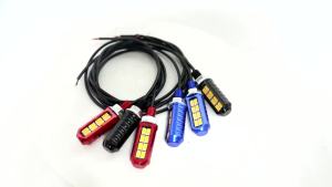 KEVANLY | Motorcycle LED DRL Amber Motorcycle brake stop rear turn signal lamp Indicator Tail Light For Cafe Racer Honda BMW Yamaha 12V
