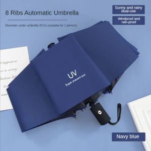 DUTRIEUX | Bestseller UV Protection Folding Umbrella Windproof Dual Use Rain Parasol Large Anti Ultraviolet Portable Black Coating Umbrella