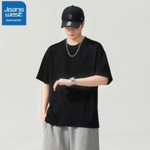 Jeanswest | Breathable Cool Silk Summer T-Shirts For Men Loose Fit Elastic