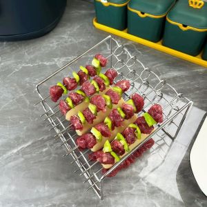 【On Sale】Stainless Steel Cooling Rack BBQ Tray Baking Tray Grill Plate Barbecue Cooking Mesh Shelf