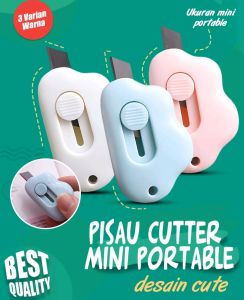 Mini Cutter Lucu Bentuk Motif Awan Pisau Kartun untuk Alat Tulis Kantor Cutter Portable