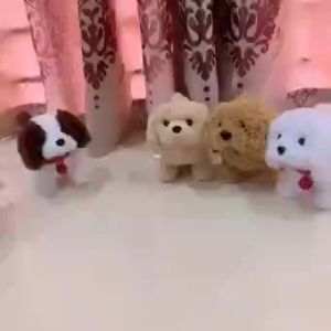 【Local shipment & COD】Electric Dog Toy for Kids Simulation Plush Puppy Dog Barking Dog Toy Smart Walking and Barking Wagging Ass Walking Dog Toy Teddy Robot Pet Dog