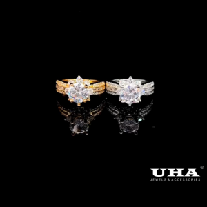 N668 Nhẫn nữ đính đá CZ cao cấp sáng lấp lánh UHA