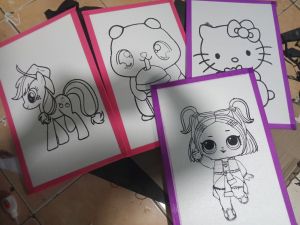 50 pcs Styrofoam bergambar ukuran 33 x 50 x 1 cm list lakban