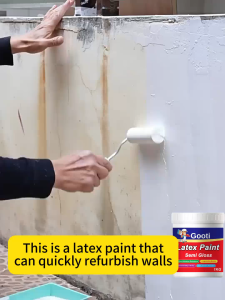 GOOTI Semi Gloss Latex Paint Odorless Eco-Friendly Wear Stain Resistant Moisture-proof Interior Exterior Use For Cement Wall Paint