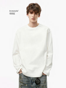 JEENSYIU | Áo Thun Dài Tay Nam Cotton Giữ Nhiệt Cổ Tròn Form Rộng Vải Dày
