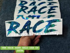 [ 1 MIẾNG ] TEM RACE XANH KIM TUYẾN DÁN ỐP SƯỜN