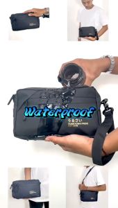Tas Selempang Pria PEGE Oghio Model 2in1 Bahan Waterproof AntiAir Model Polos - PG 8965