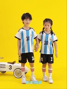Season 23-24 High Quality Premium Childrens Football Kit Kit Primary and Secondary School students Sports training Kit Argentina Messi Commemorative Edition No. 10 Mbappeha and No. 9 Casemar Brazilian horse Portugal Ronaldo Home No. 7 Neymar Saca home an