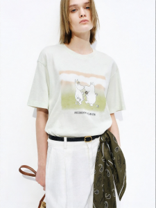 MO&Co. | Short Sleeve T-shirt Cotton Glitter Print