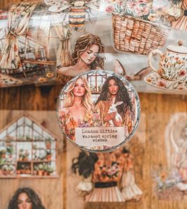 Fairy Lights Journal - READY STOCK/ art journaling/ scrapbook deco/ LG: Warmest Spring Wishes girl PET tape (kiss cut)