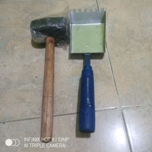 Sendok Hebel 10cm & palu karet (2in1)