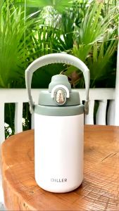 Bình giữ nhiệt inox 304 dung tích 1500ml có ống hút bình đựng nước có quai xách lớn nắp bật ống hút giữ nóng 10h giữ lạnh 20h